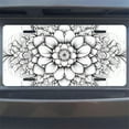thumbnail image 7 of Monochrome Floral Mandala Funny Personalized License Plate Rust-proof Stainless Steel Metal License Plate Suitable For Men And Women 12.2" x 6.2", 7 of 7