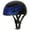 Multi Flames Blue, variant on DAYTONA DOT Slim Line Skull Cap 1/2 Half Motorcycle Helmet Graphics 21 Styles