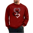 thumbnail image 2 of PNTUTB Men's Casual Crew Neck Long Sleeve Fashion Valentine's Day Print Pullover Comfortable Loose Sweatshirts, 2 of 6