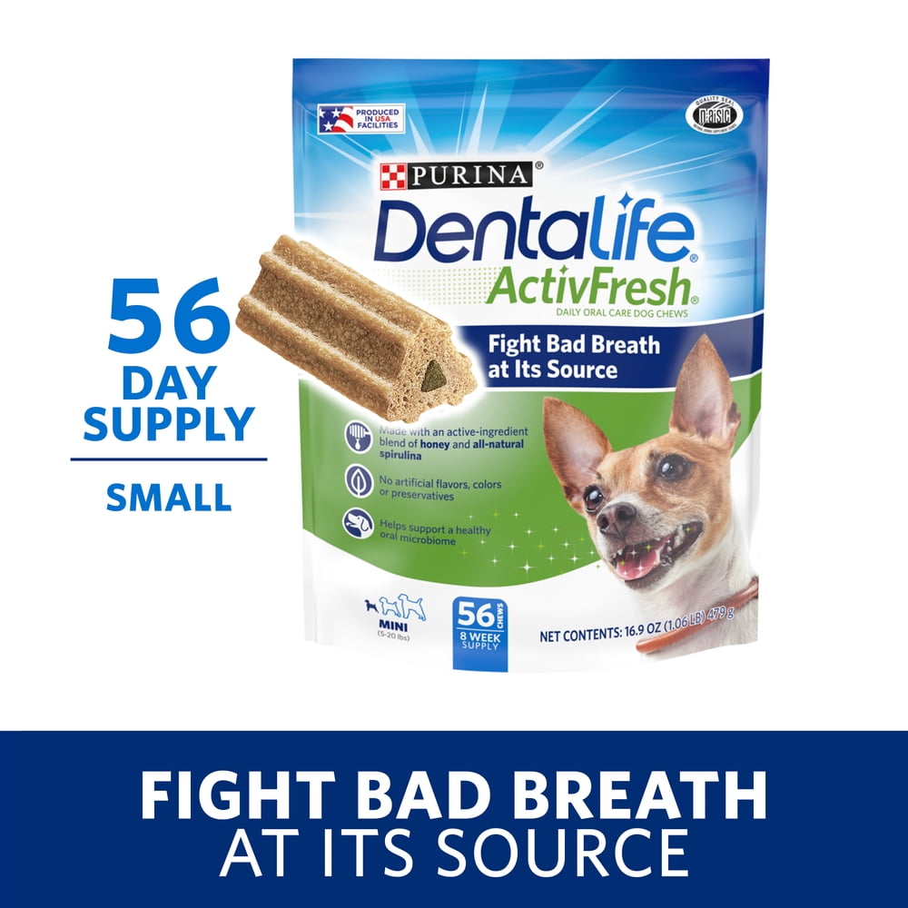Purina DentaLife ActivFresh Daily Oral Care Mini Dog Chews, 16.9 oz