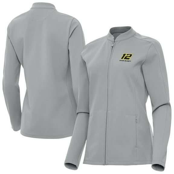 Women's Antigua  Gray Ryan Blaney Regard Full-Zip Jacket