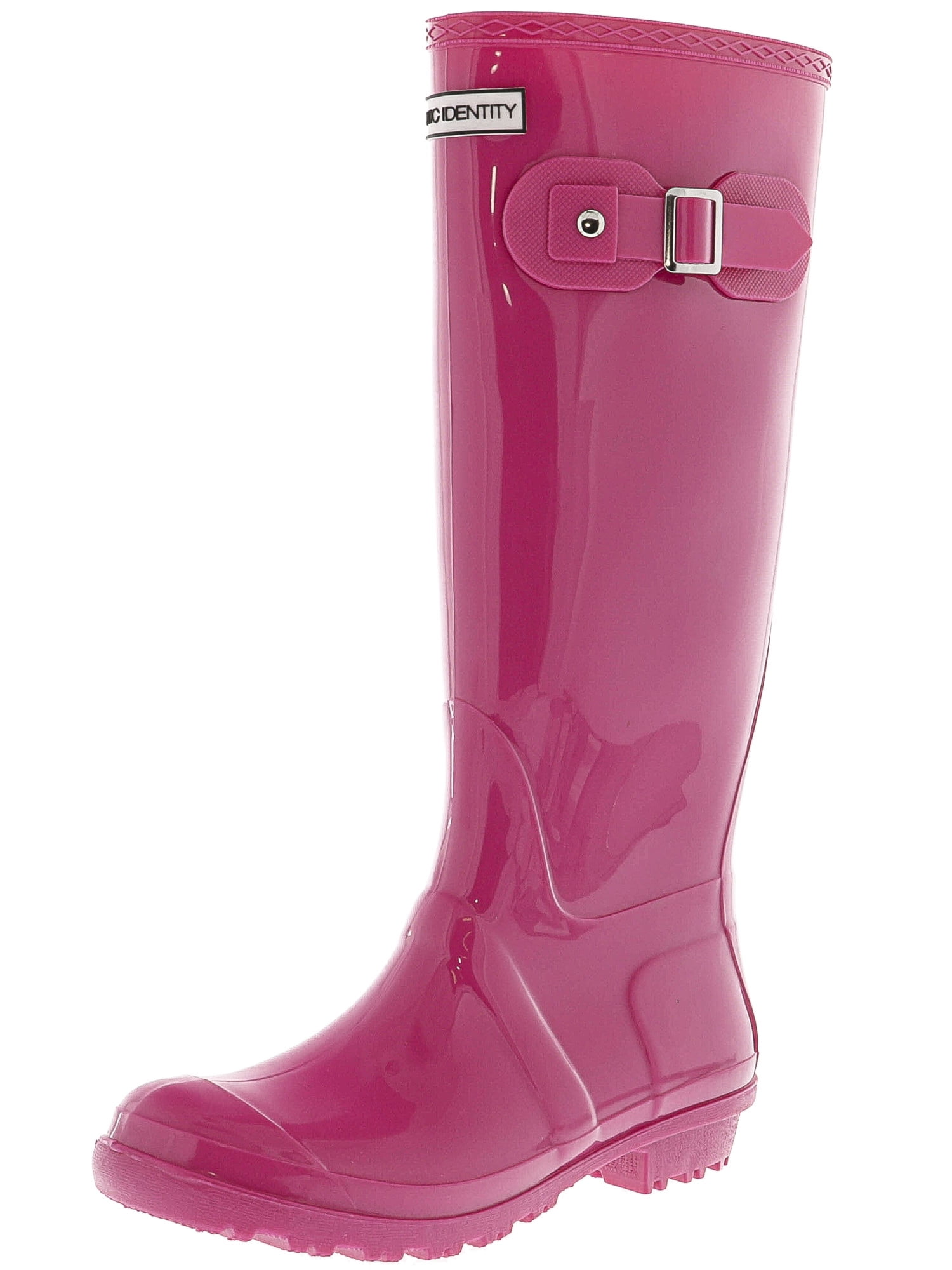hot pink rubber boots