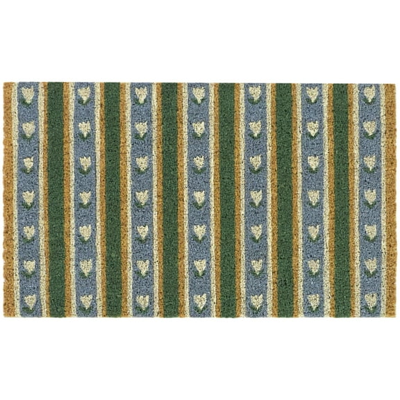 Cute Floral Stripe Doormat
