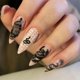 thumbnail image 1 of 2 Piezas Uñas de Serpiente BRILLAR Flores Pequeñas Color Negro, 1 of 5