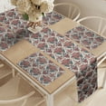 thumbnail image 2 of Ambesonne Paisley Table Runner & Placemats, Oriental Persian, Placemat 4 pcs + Runner 14"x90", Dried Rose Mauve, 2 of 2