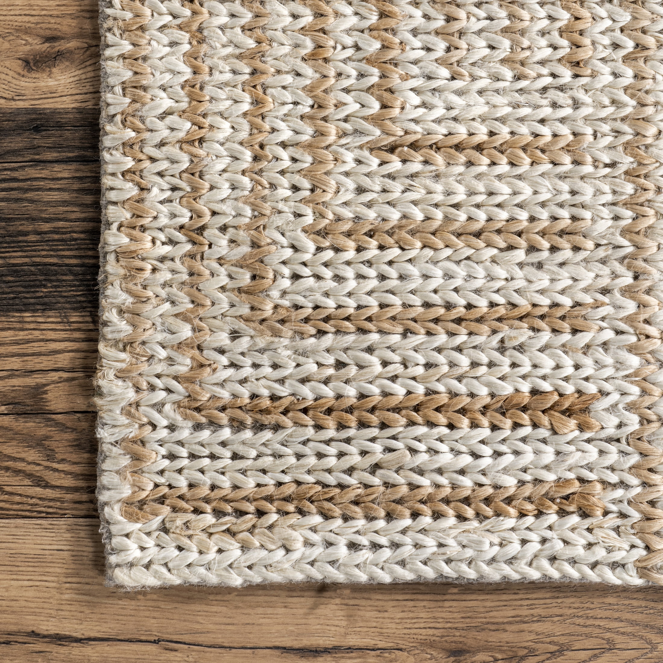 Rugs USA Grassland Handwoven Jute Area Rug, 7' 6" x 9' 6", Liess Ivory