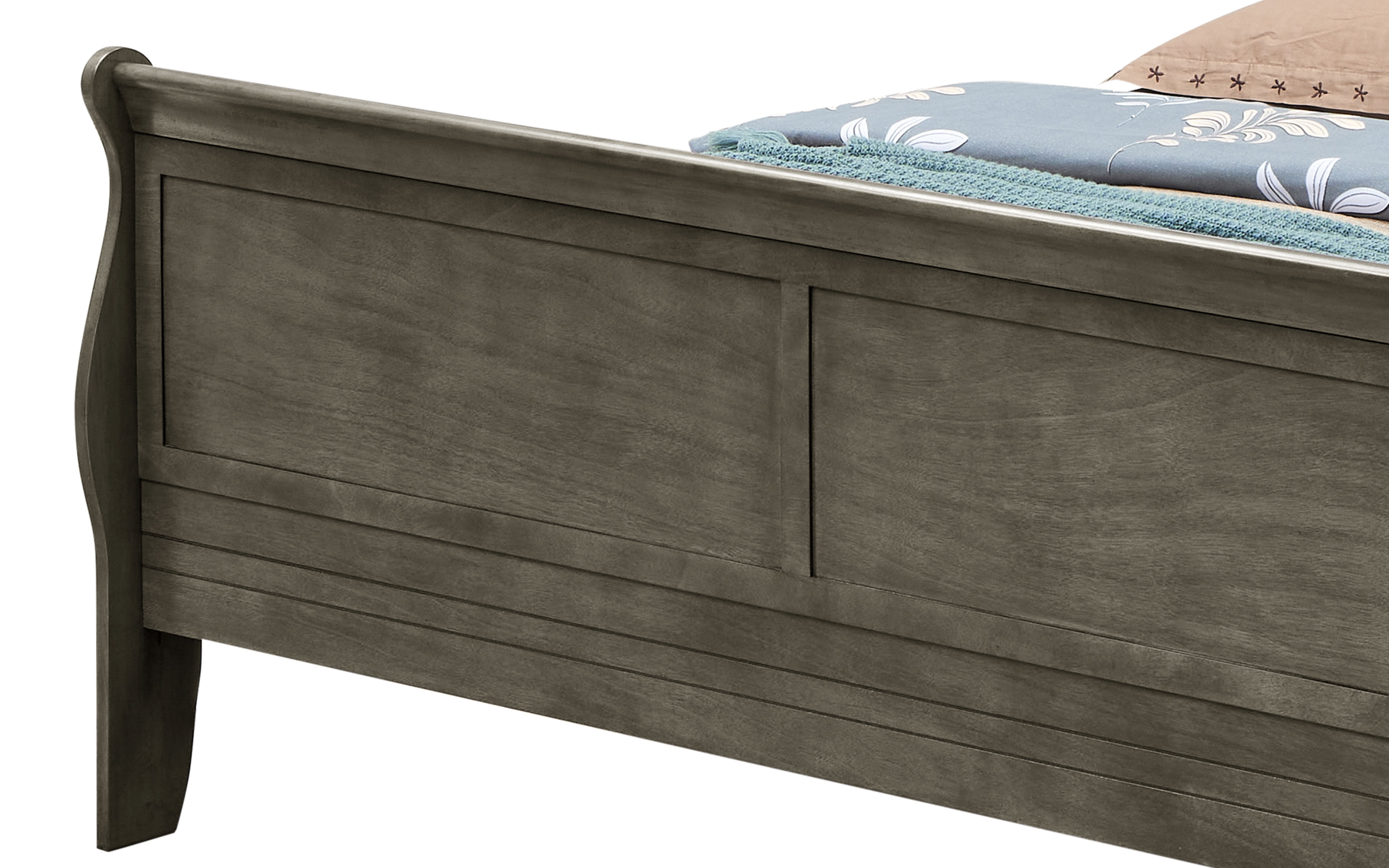 Glory Furniture Louis Phillipe Full Bed in Gray Color