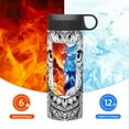 thumbnail image 6 of Susaid Intricate Cat Mandala Print 18oz Sports Insulated Kettle Stainless Steel Water Bottle For Running, Hiking, Cycling, Climbing, 6 of 8