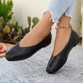 thumbnail image 6 of YHAJDS Closed Toe Flats for Women Solid Color Slip On Loafer Mules Low Heel Dress Office Walking Shoes, 6 of 10