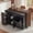 Black, variant on DTTRA 102" Rolling Kitchen Island with Extendable Table & Trash Storage, Black