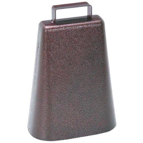 Cloche de Vache en Acier de 7 Pouces avec Poignée et Finition Cuivre Antique