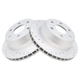 thumbnail image 2 of TRQ Rear Performance Brake Rotor Drilled Slotted Pair Set for GMC Chevy Cadillac Truck, 2 of 6