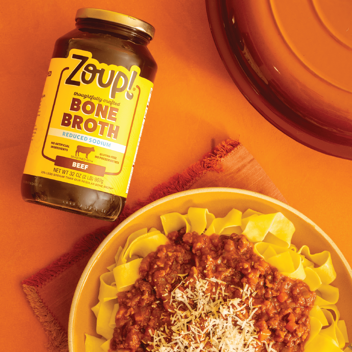 Zoup! Really Good Beef Bone Broth Reduced Sodium, Shelf-Stable, 32 oz