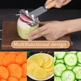 thumbnail image 6 of ABPETE Creative Multifunctional Vegetable Peeler & Slicer,Adjustable Julienne Peeler Veggie Peelers, Stainless Steel Multifunctional Fruit and Vegetable Peelers for Home Kitchen Gadgets (Silver*1), 6 of 6