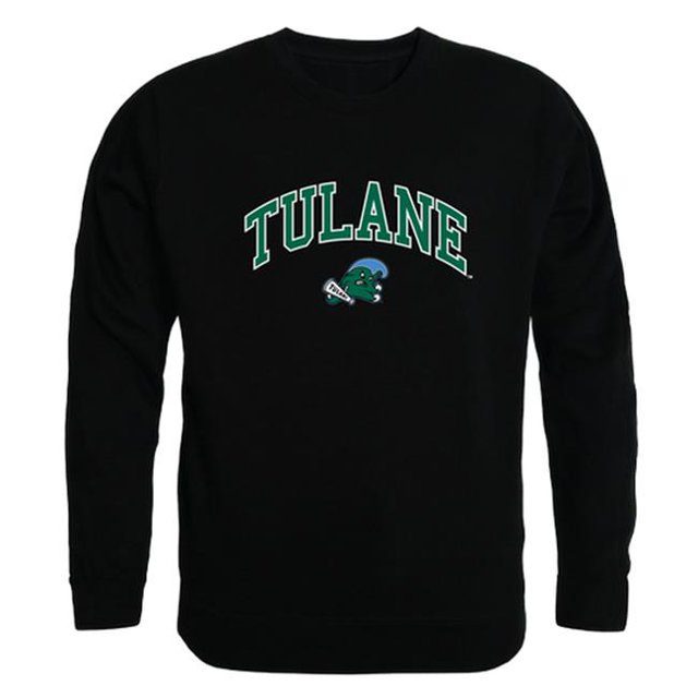W Republic 541-198-BLK-04 Tulane University Campus Chandail en Molleton Col Rond, Noir - Extra Large