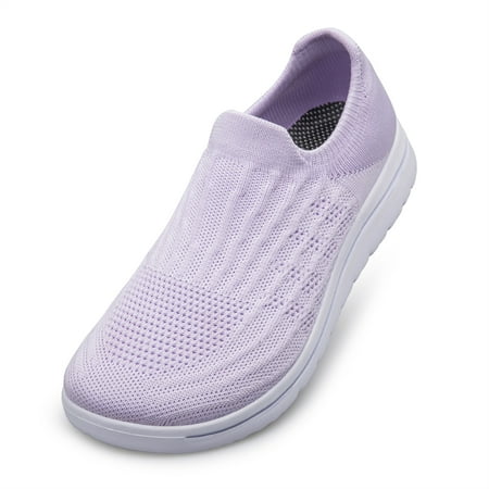 Unisex Sock Walking Shoes Wide Toe Box Slip-on Mens Running Shoe Womens Lightweight Casual Fashion Sneakers 8Women/6Men