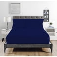 thumbnail image 4 of Super Soft 1800 Series Cotton Touch Microfiber 4 Piece Sheet Set (Navy, King Size), 4 of 4