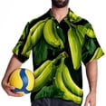 thumbnail image 4 of Banana Men's Short Sleeve Hawaiian Shirt Button Down Poplin Beach Casual Printed Unisex Summer Tops, 4 of 6