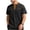 #0139Black, variant on Mens Casual Short Sleeve Henley Shirt Standing Collar Stylish Summer Top For Outdoor Office Comfortable and Breathable