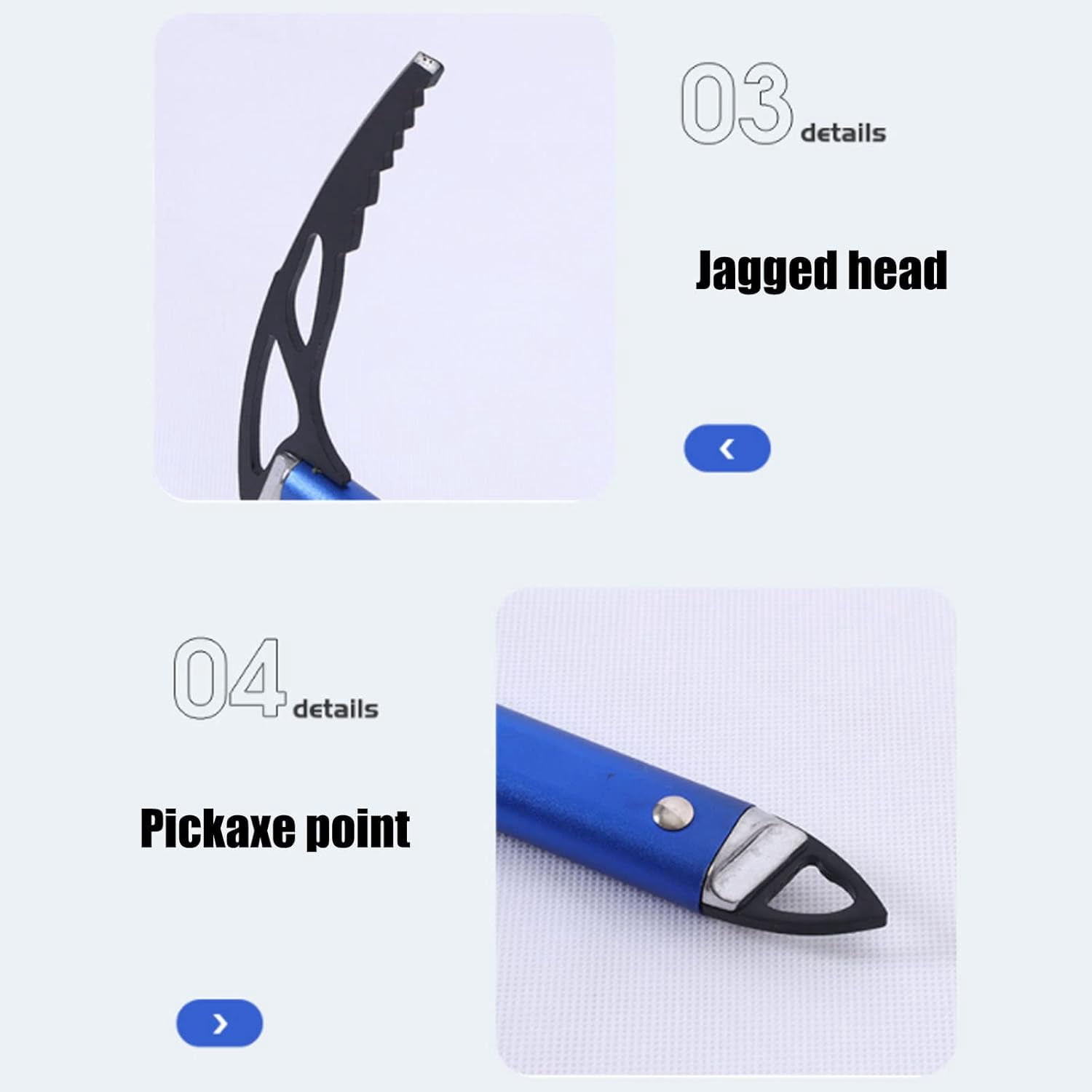 Professional Ice Climbing Axes, Lightweight Outdoor Walking Pickaxe with Aluminum Material Length 60/65/70/75cm, Climbing Equipment for Mountaineering Hiking Aerial Work