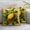 thumbnail image 3 of GOSMITH Throw Pillow Covers with Fruits Lemon Tree Art Line Retro Tropical Exotic Flower Vintage Sketch Lime Summer Fruit for Couch Living Room White, 3 of 5
