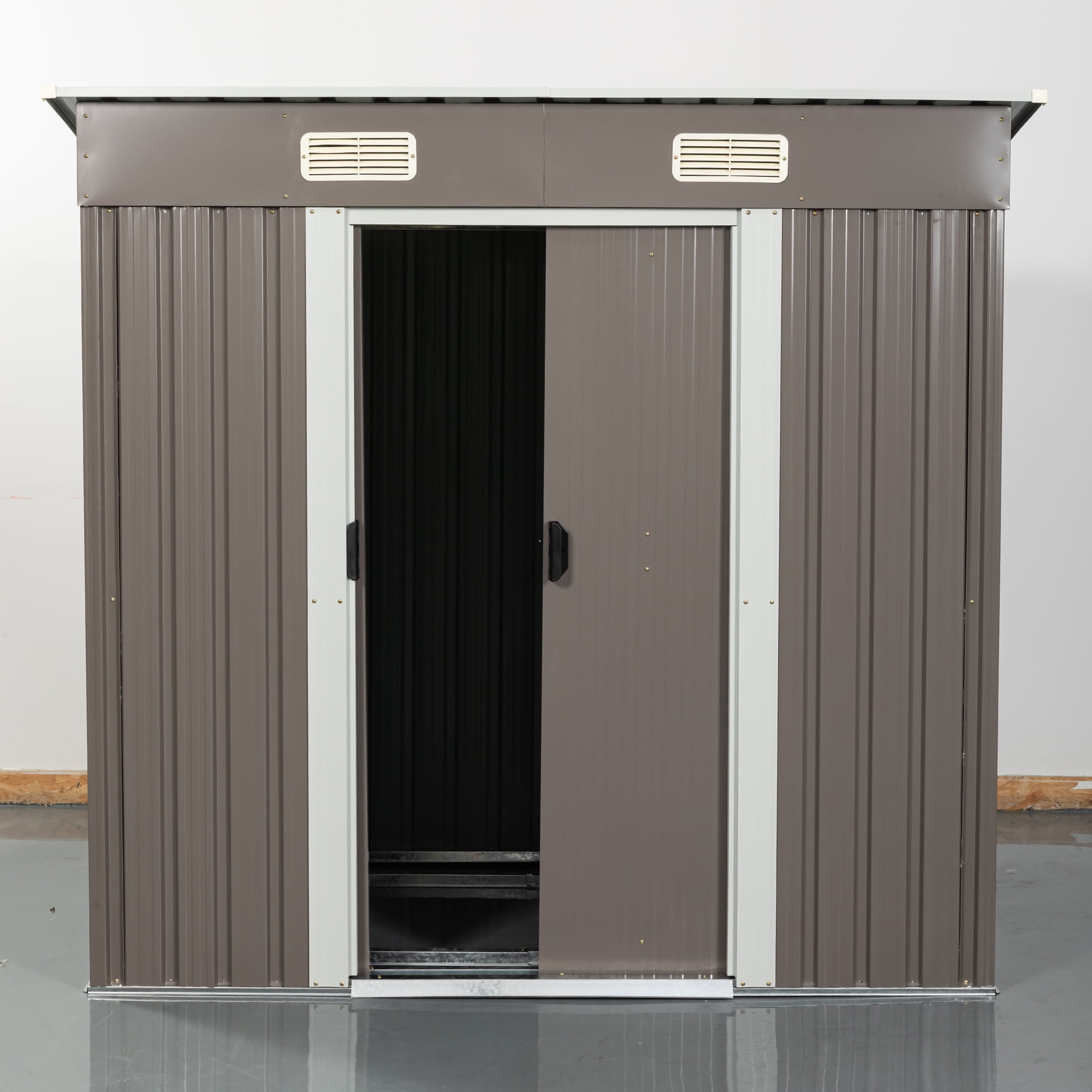 Aimee Lii 72"x42" Metal Outdoor Storage Shed, Utility Tool Shed Storage House, Metal Sheds Outdoor Storage for Backyard Garden Patio Lawn, Gray Aimee Lii 72"x42" Metal Outdoor Storage Shed, Utility Tool Shed Storage House, Metal Sheds Outdoor Storage for Backyard Garden Patio Lawn, Gray