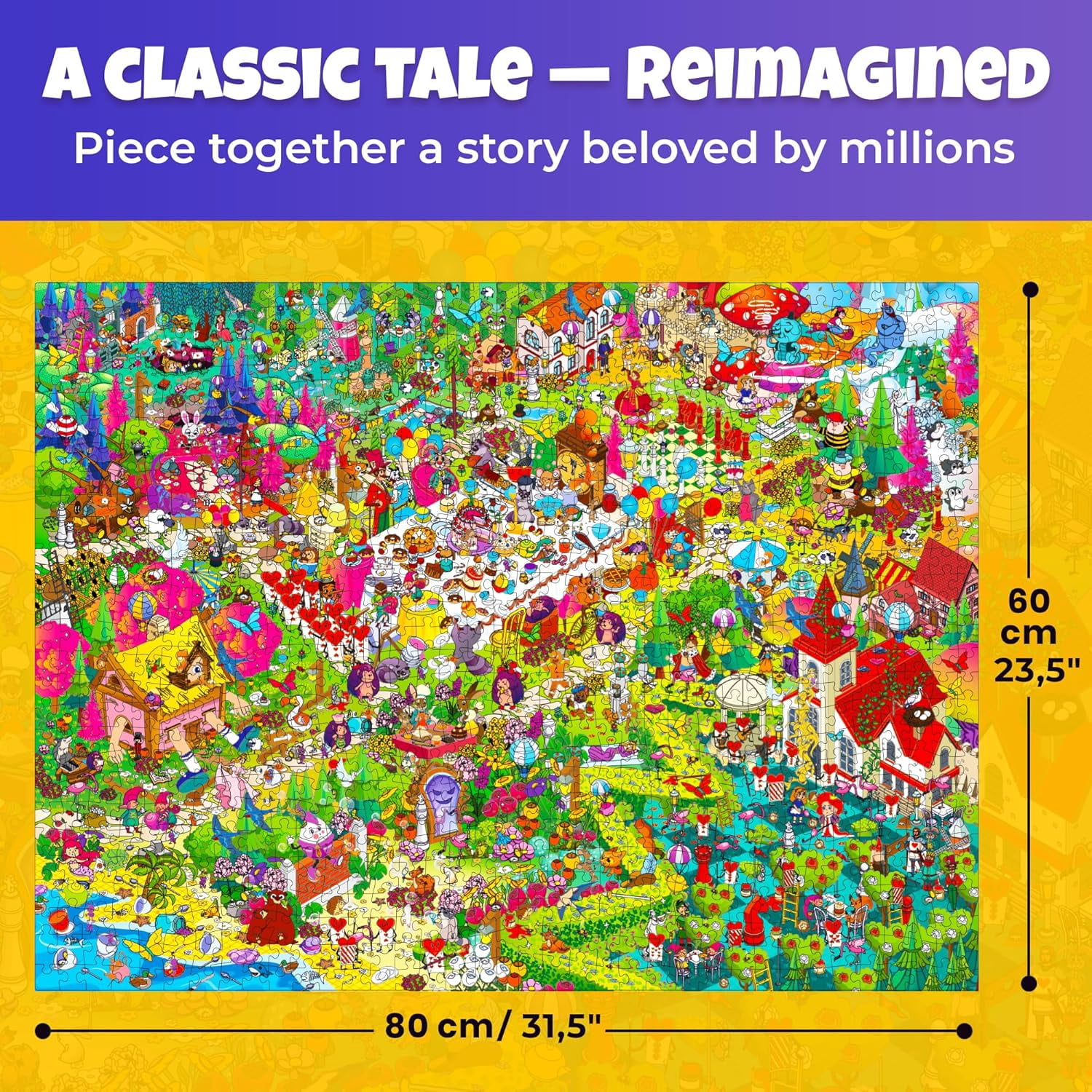 Quokka 1000 Piece Puzzle for Adults Alice in Wonderland — Fantasy Adult Puzzles with Secret Tasks & Fairy Tale