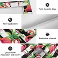 thumbnail image 6 of Striped Flamingo Outdoor Rug for Patio/Deck/Porch, Non-Slip Large Area Rug 5 x 7 Ft, Pink Birds Green Palm Leaf Black White Indoor Outdoor Rugs Washable Area Rugs, Camping Rug Carpet Runner, 6 of 8