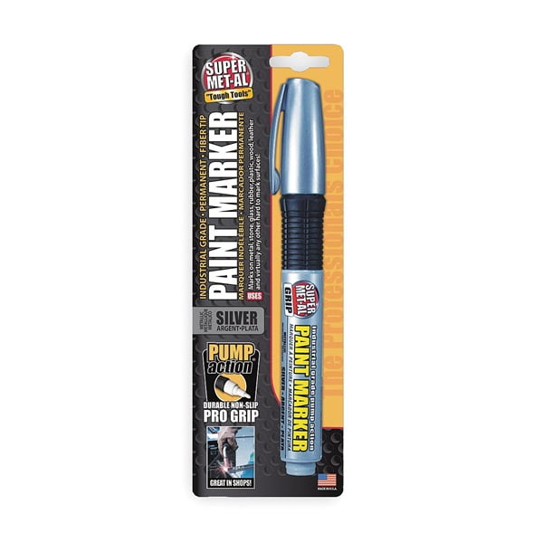 Pump Action Paint Marker, Metallic Silver