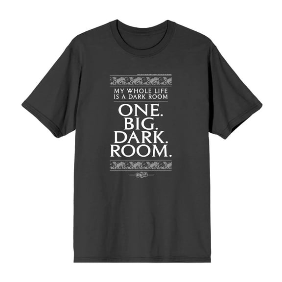 Beetlejuice My Whole Life Is A Dark Room Men's Charcoal Crew Neck Short Sleeve Tee-XXL