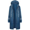 thumbnail image 5 of Pntutb Mujeres Cremallera Impresión Abierta Con Capucha Fleece Sudadera Abrigo Largo Chaqueta tops Outwear Pntutb Pntutb-7352, 5 of 5