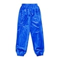 thumbnail image 5 of LiiYii Girls Boys Jazz Stage Performance Costume Shiny Hip Hop Street Dance Harem Pants Metallic Leggings Royal Blue 8, 5 of 6