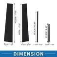 thumbnail image 3 of Unique Bargains 8 Pcs Moldura de Ventana del Pilar de la Puerta para Toyota Yaris 2005-2014 Negro, 3 of 8