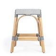 thumbnail image 6 of Home Square 3 Piece Rattan Counter Stool Set in Navy and White, 6 of 9
