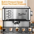 thumbnail image 5 of (Open Box) Plum Chef Semi-Automatic Espresso Machine, 20 Bar Italian Pump, Stainless Steel, Milk Frother Steam Wand, 54oz Water Tank, 5 of 6