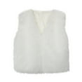 thumbnail image 4 of Coats for Women Warm Faux Furry Coat Jacket Winter Solid Round Neck Outerwear,Womens Coats Plus Size White XXL, 4 of 6