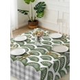 thumbnail image 3 of Sage Green Pine Leaves Suqare Tablecloth - 60 x 60 Inch, Abstract Art Geometric Gray Plaid Waterproof & StainResistant Tablecloth, Washable Oil-proof Table Cover for Dining/Party/Wedding/Buffet, 3 of 9