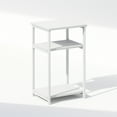 thumbnail image 2 of Furinno Simplistic Industrial Metal Frame Nightstand, Bedside Table, 1-Pack, White/White, 2 of 6