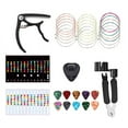 thumbnail image 1 of 18PCS Guitar Strings Kit,Acoustic Guitar Changing Tool,Acoustic Strings,Guitar Picks,Capo,Scale Stickers,Picks Holder, 1 of 7