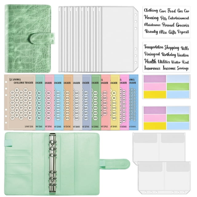 Budget Binder, Money Saving Binder With Zipper Envelopes, Cash Envelopes And Expense Budget Sheets For Budgeting