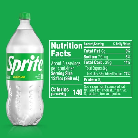 Sprite Lemon-Lime Caffeine Free Soda Pop Bottle, 2 Liters