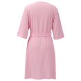 thumbnail image 3 of EFINNY Women's Zipper Tie Robes Housecoats Nightgowns 3/4 Sleeves Waffle Bathrobe Knee Length Ultra Soft Loungewear Lightweight Nightwear with Pockets, S-2XL, 3 of 11