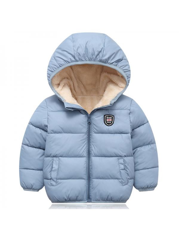 Fymall Baby Girl Boy Winter Warm Long Sleeve Plush Hooded Jacket Coat ...