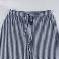 thumbnail image 6 of Bibifish Womens Pants Blue White Stripe Print Drawstring Elastic Waist Trendy Comfortable Wide-Leg Pants Causal Style Pants For Ladies, 6 of 9