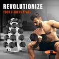 thumbnail image 6 of Metal A Frame Dumbbell Weight Rack 5 Tiers White, 6 of 6