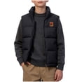 thumbnail image 2 of Boys Quilted Vest Outwear Full Zip Casual Fashion Warm Winter Sleeveless Jacket Black 4-14, 2 of 7