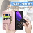 thumbnail image 4 of Wallet Case for Samsung Galaxy Z Fold 4 5G, 3D Butterfly Flower PU Leather with Credit Card Slots Holder Magnetic Closure Folio Phone Cover for Samsung Galaxy Z Fold 4 5G Rhinestone Rose Gold, 4 of 14