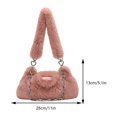 thumbnail image 2 of Bolso informal para mujer, bolso de mano sencillo con cadena grande y suave, bolso de viaje (rosa), 2 of 6