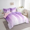 thumbnail image 3 of Feelyou Dreamy Plum Stripes Twin Bedding Sets 7-Piece, Abstract Geometric Bedding Comforter Set, Teens Girls Boys Kids Reversible Sheet Sets, Breathable Home Decor, 3 of 7