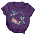 thumbnail image 1 of PENGXIANG T-Shirt Décontracté à Manches Courtes Imprimé Lettres pour Femmes, 1 of 5